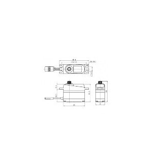 SAVOX Servo (7.4v-8kg-0.095s) High voltage SV-1250MG+