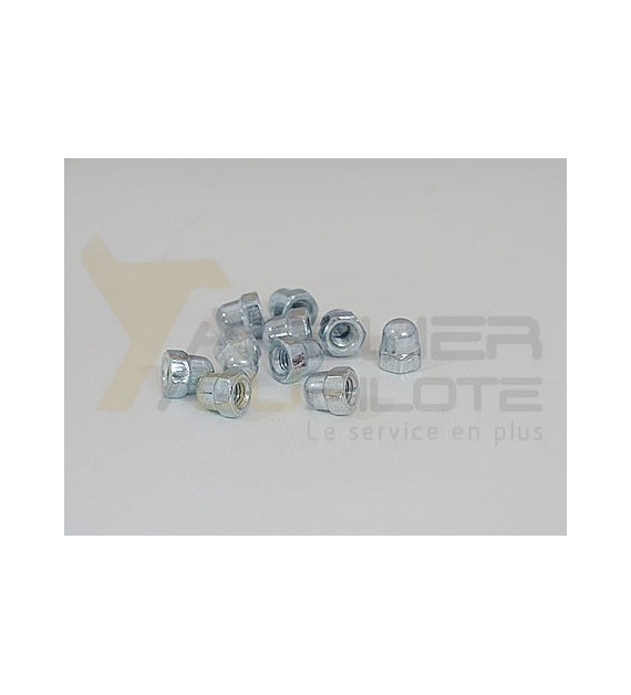 Ecrou hexagonal borgne M4 acier galvanisé