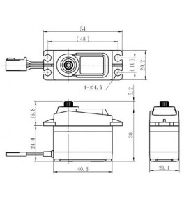 SAVOX Servo (6v-20kg-0.15s) SC-1256TG