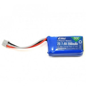 E-FLITE 280mah 2s 7.4v 30c lipo EFLB2802S30