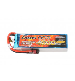 GENS ACE Batterie 3S1P Lipo 4000mah 11.1V 25C B-25C-4000-3S1P