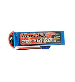 GENS ACE batterie Lipo 6S 4000mAh 45C B-45C-4000-6S1P