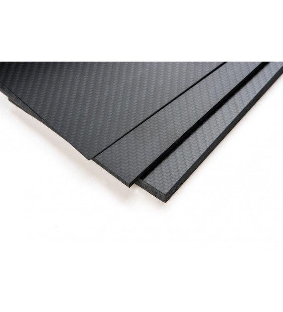 Plaques Carbone 3K 200x100x0.5mm - 2 Pièces, Flexible, Pour Modélisme RC, Drones, Personnalisation