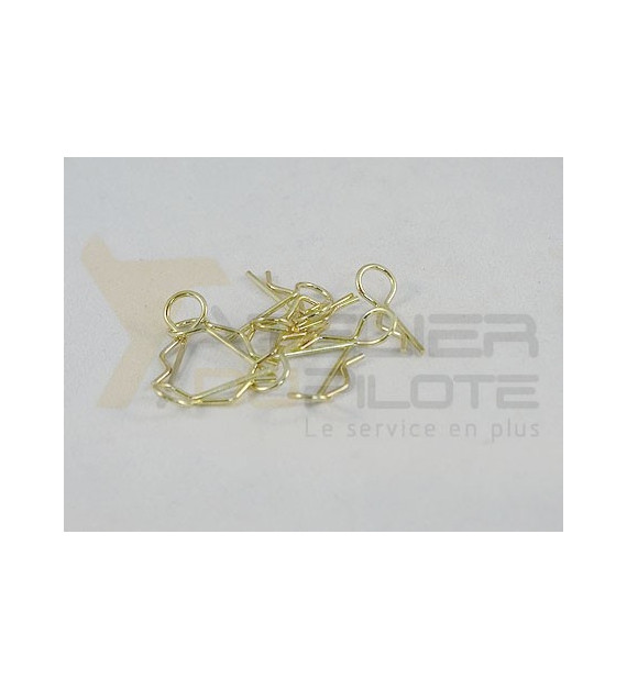 Clips carrosserie 1/10 or 45° (10 pces)