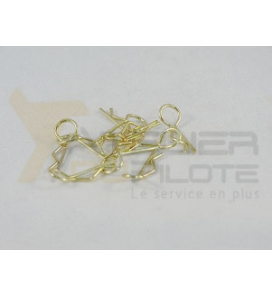 Clips carrosserie 1/10 or 45° (10 pces)