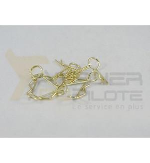 Clips carrosserie 1/10 or 45° (10 pces)