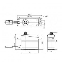 SAVOX Servo (7.4v-8kg-0.095s) High voltage SV-1250MG+
