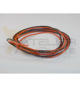 Câble silicone 0.6mm² 20AWG rouge et noir