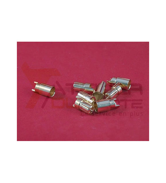 Connecteur or 6mm mâle + femelle (4 paires)