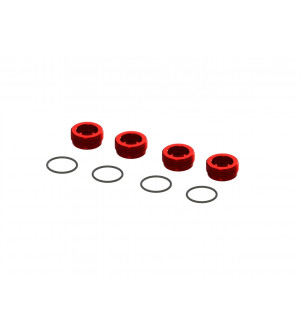 ARRMA Ecrous de fusée en alu anodisé rouge (4 pcs) ARA320467