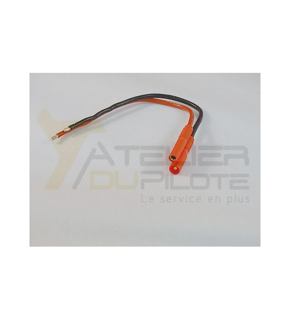 Connecteur or 2mm femelle 20AWG 10cm