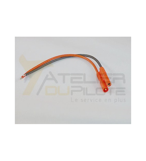 Connecteur or 2mm mâle 20AWG 10cm