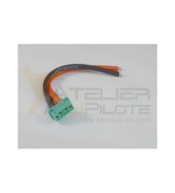 MPX mâle câble silicone 14AWG 10cm