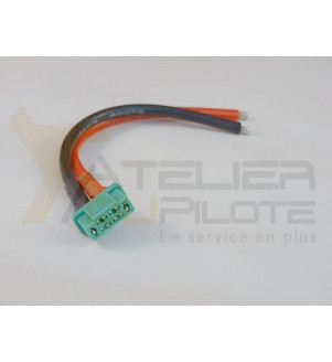 MPX mâle câble silicone 14AWG 10cm