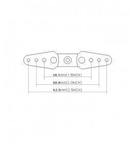 """""""""""""""SECRAFT Palonnier alu double Futaba 2.5"""""""""""""""