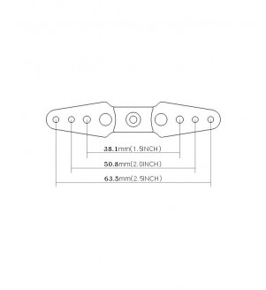 """""""""""""""SECRAFT Palonnier alu double Futaba 2.5"""""""""""""""