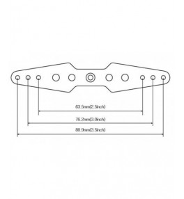 SECRAFT Palonnier alu double Futaba 3,5'' M3