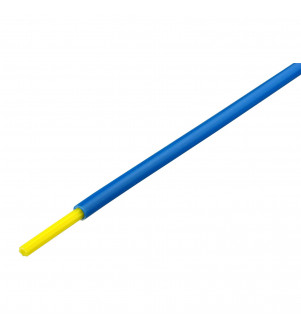 Gaine souple jaune bleu 1 metre