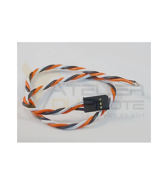 Cordon torsadé Futaba mâle 30cm 22AWG