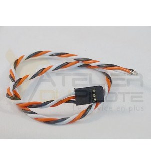 Cordon torsadé Futaba mâle 30cm 22AWG