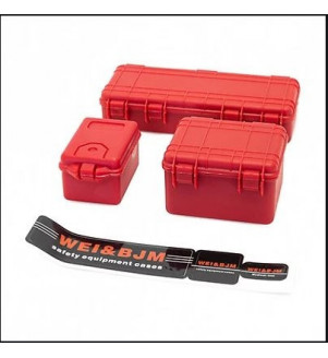 HOBBYTECH Set de 3 valises de protection rouges accessoires crawler H