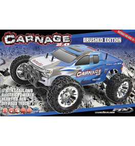 FTX Carnage 2.0 Truck 1/10 Brushed 4wd Bleu RTR FTX5537B