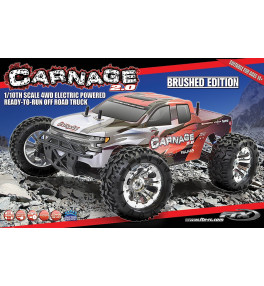 FTX Carnage 2.0 Truck 1/10 Brushed 4wd Rouge RTR FTX5537R