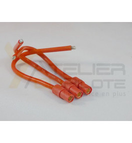 Connecteur or 3.5mm (3pins) femelle 14AWG 10cm