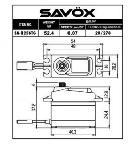 Servo Savox 6V 18kg 0.16s