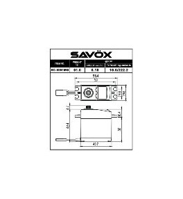 Servo Savox digital 16kg - 0.18s