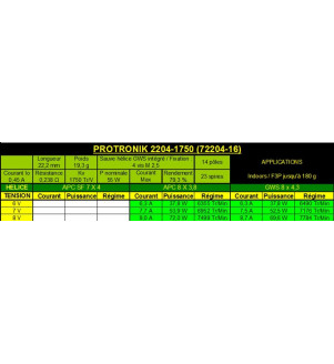 PRO TRONIK Moteur KV1750 DM2204 1