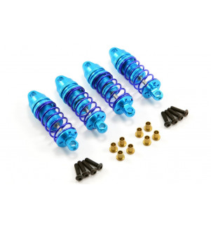 FASTRAX Amortisseurs hydrauliques alu bleu pour Tamiya TT02 FTTA014B