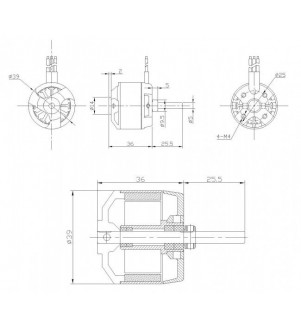 PROTRONIK moteur DM2815 1100kv