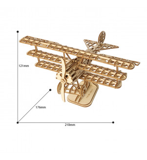 ROBOTIME Bi-Plane en bois TG301