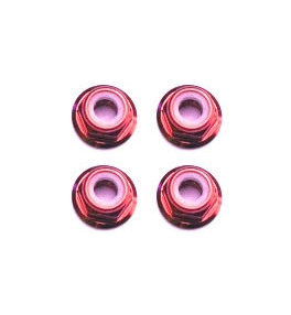 FASTRAX Ecrous M3 Alu ROUGE (4pcs) FTM3RF