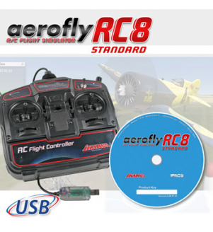 IKARUS AEROFLY RC8 simulateur + télécommande mode 2 IK3031050