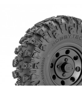 HOBBYTECH Roues completes noires crawler Climber CLASS1 12mm 106/36 H