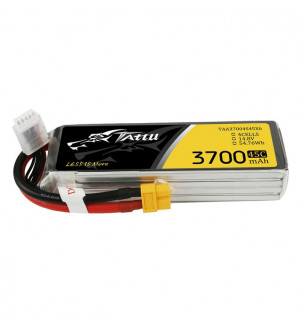 TATTU Batterie Lipo 14,8V (4S) 3700mAh 45C TAA37004S45X6